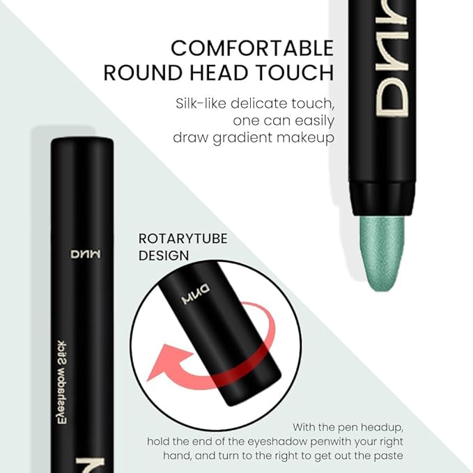 evpct 2Pcs Cream Eyeshadow Sticks Set for Eyes Waterproof, Blue Shimmer & Green Shimmer Matte Eye shadow Stick Pencil Pen Bulk sombras en crema para ojos 32+34