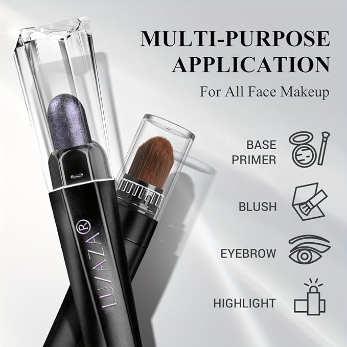 Plum Eyeshadow Stick Makeup Set 6PCS, Neutral Shimmer And Matte Cream Eye Shadow Palette, Metallic Bronze Smoky Eyeliner Brightener Crayon Pencil Kit, Ideal Gift for Women -Astral Dawn