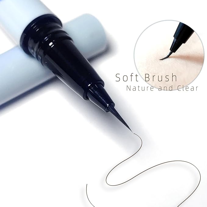 Ultra-fine Waterproof Lift & Snatch Liquid Eyebrow Pen, 5 Colors, Dark Brown, Long Lasting Smooth Soft Eye Brow Tint, Natural Eyebrow Tint (3-Tea brown)