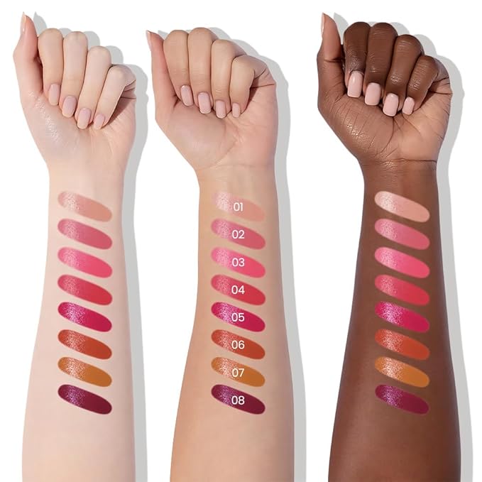 2Pcs Honey Lipstick Tinted Lip Balm Set - Matte Tint Cream Lipsticks for All Skin Tones,Hydrating Lip Stain,Can be Buildable Nourishing Moisturizing Suitable for Women to Every Day Makeup 02&08
