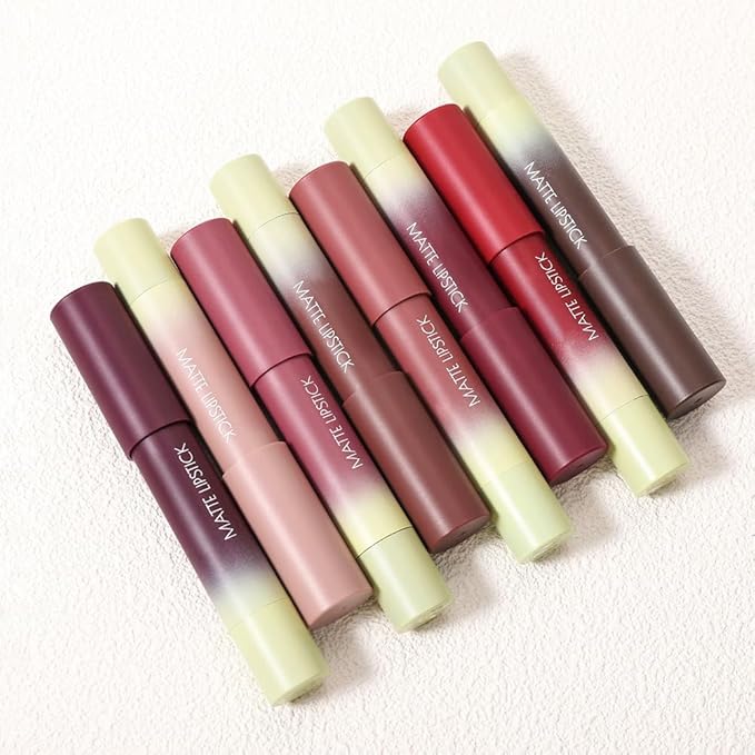 Matte Lip Lipstick Crayon Lip Liner Thick Pencil, High-Pigment Outline lips, Non-sticky Matte Velvet Texture, Waterproof & Smudge-Proof Longwear Pigmented, Fit for all tones 04#
