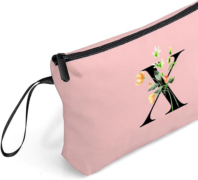 Happy Birthday Friendship Bridesmaid Team Gifts for Employees Women Mom Aunt Daughter Teenage Girl Personalized Make up Cosmetic Bag Travel with Mirror Mothers Day Christmas Graduation X