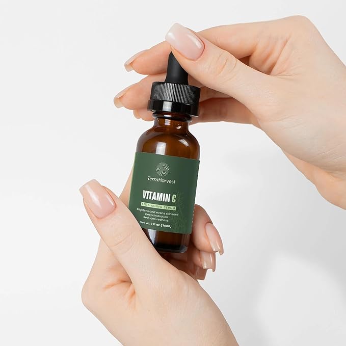 Anti-Aging Vitamin C Serum – Brightening & Hydrating Face Serum with Magnesium Ascorbyl Phosphate, Ferulic Acid & Botanical Extracts – Reduces Dark Spots & Uneven Skin Tone – 1 fl oz