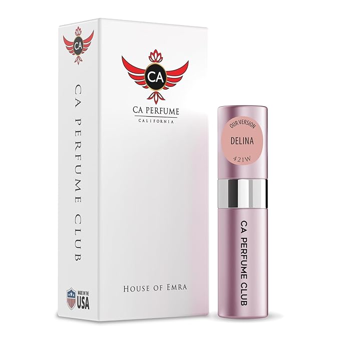 CA Perfume Impression of Delina for Women Floral Scent Long Lasting Perfumes for Women Eau De Parfum Travel Size Refillable Atomizer Spray 0.27 Fl Oz 8ml