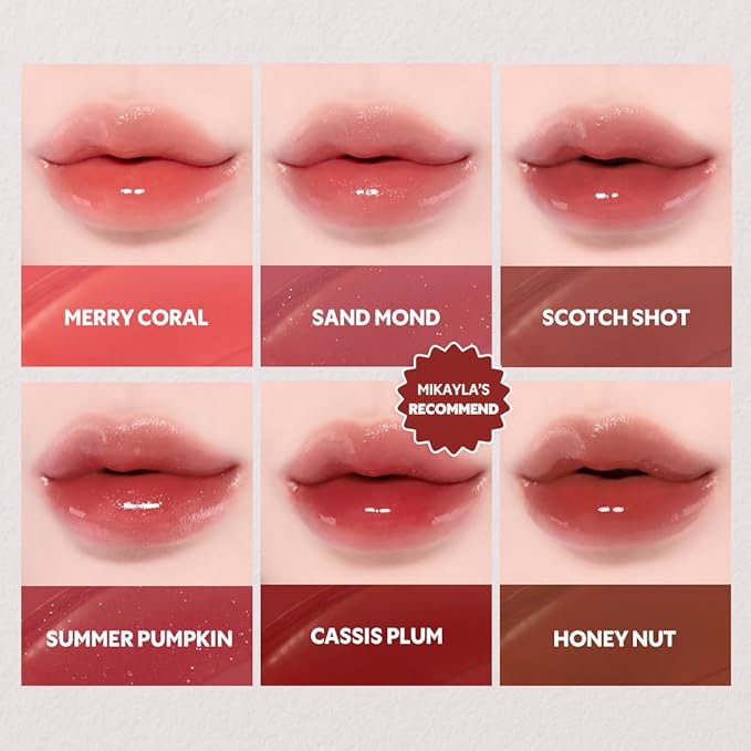 TIRTIR [*Mini Size Waterism Tinted Lip Gloss #25 Nutty Pink, 0.06 Fl Oz – Kiss Ready Lipgloss, 12H Long Lasting Non Sticky Natural Tinted Glow Korean Multiuse Cheek and Lip Tint for Women gift