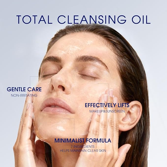 Pier Auge Cleansing Oil | Oil Cleanser for Face | Dissolves Face + Eye Makeup and Sunscreen | For All Skin Types,198ml 6.7fl oz