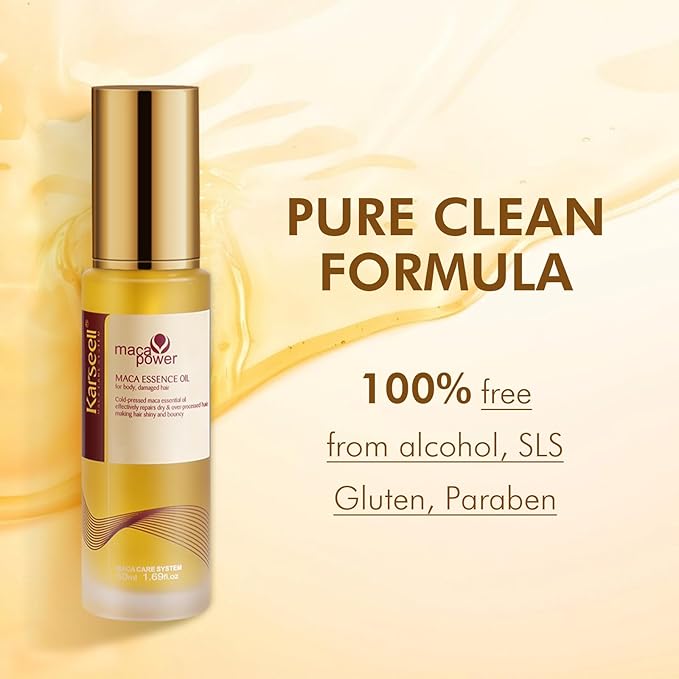 Karseell Moroccan Argan Oil for Hair Healing Cold Pressed Weightless Argan Oil Hair Serum for Dry Damaged Hair 50ml