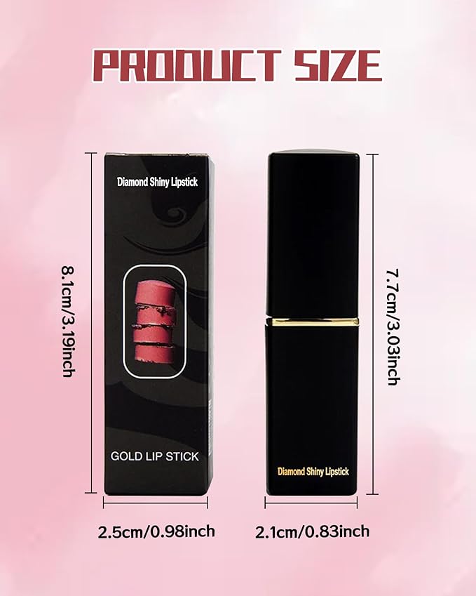 Metallic Coral Color Changing Shimmer Lipstick for Women,3D Shine High Impact Long Lasting Hydrating Transfer Proof Lipstick,Creamy Matte Non Sticky Plumping Lip Gloss,Full Coverage Lip Color Makeup03