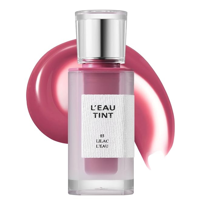 BBIA L’EAU Tint – Glossy & Glow Lip Stain, Watery Lip Tint, Non-Sticky, High Shine Finish, Long-lasting, Moisturizing, Lightweight, Natural, Daily Use, Vegan, Korean Lip Makeup (03 LILAC L'EAU)