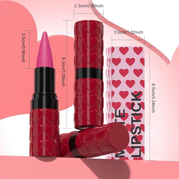3Pcs Gradient Matte Lipstick Crayon Lip Liner pencil,Crayon Form and Cone Tip 2-in-1 Lip Liner and Lipstick Lip Combo Set Achieve Flawless Contour Gradual Ombre Effect lip Pencil for Old Women