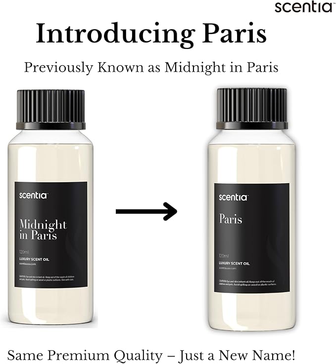 Scentia Hotel Diffuser Oil Inspired by The Hotel Costes Paris - 20 mL 0.67 fl oz - Fragrance Oil Blend Rose, Clove & Sandalwood for Aromatherapy Diffuser & Humidifiers - Paris, Thanksgiving Gift