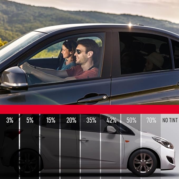 United Professional Window Tint 35% VLT 24" in x 100'Ft 1Ply Dyed Film Upgraded - Privacy Window Tint for Car, Home, Blocks UV/IR Rays, Reduce Heat & Glare - Adhesive Window Film Standard Black Color