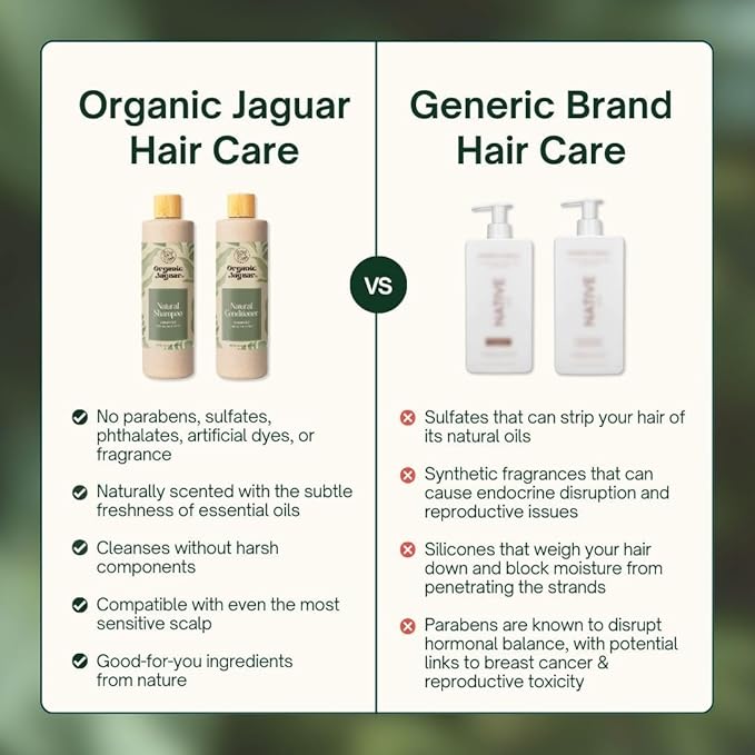 Organic Jaguar All Natural Unscented Conditioner for Hair Care, Sulfate Free Conditioner with Vitamin E, Castor, Argan and Almond Oil, Rosemary and Peppermint Scent, For All Hair, 13.5 fl oz