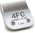 Docal 4FC Pet Dog Grooming Detachable Blades, Compatible with Andis Size-4FC Cut Length 3/8"(9.5mm), Most A5, KM Series Clippers,Made of Ceramic Blade & Stainless Steel Blade