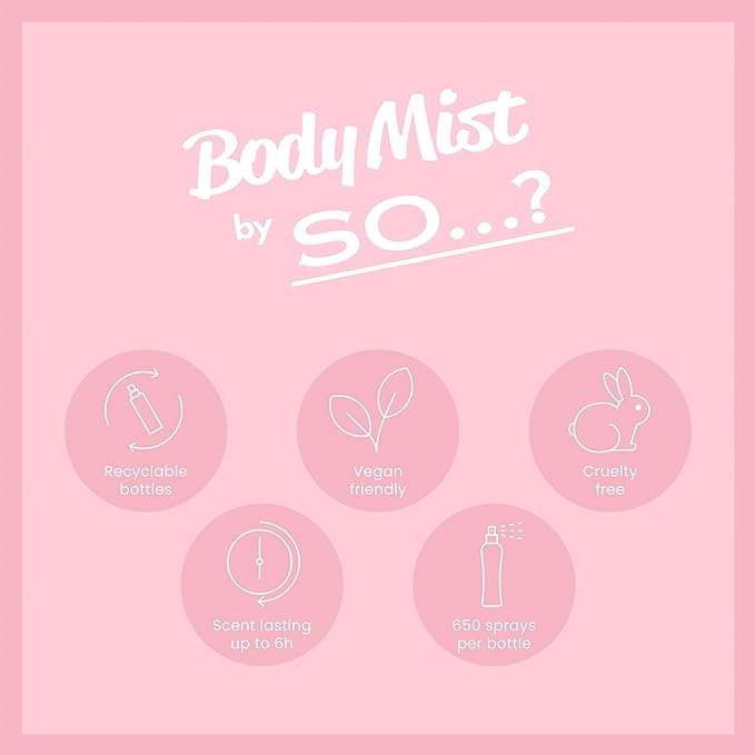 So...? Vanilla Body Mist for Women - 3.5 oz Body Mist - Pack of 2