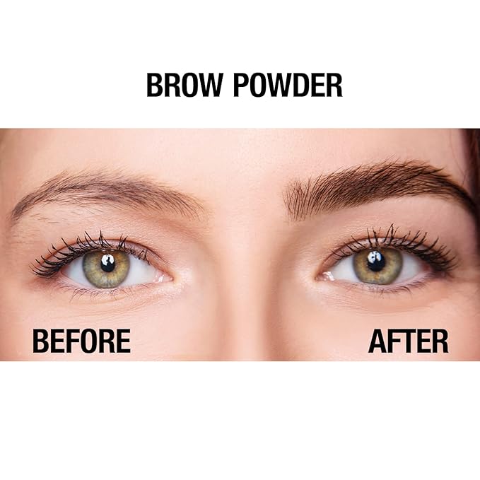 Palladio Brow Powder for Eyebrows, Soft and Natural Eyebrow Powder with Jojoba Oil & Shea Butter, Helps Enhance & Define Brows, Compact Size for Purse or Travel, Includes Applicator Brush, Soft Brown
