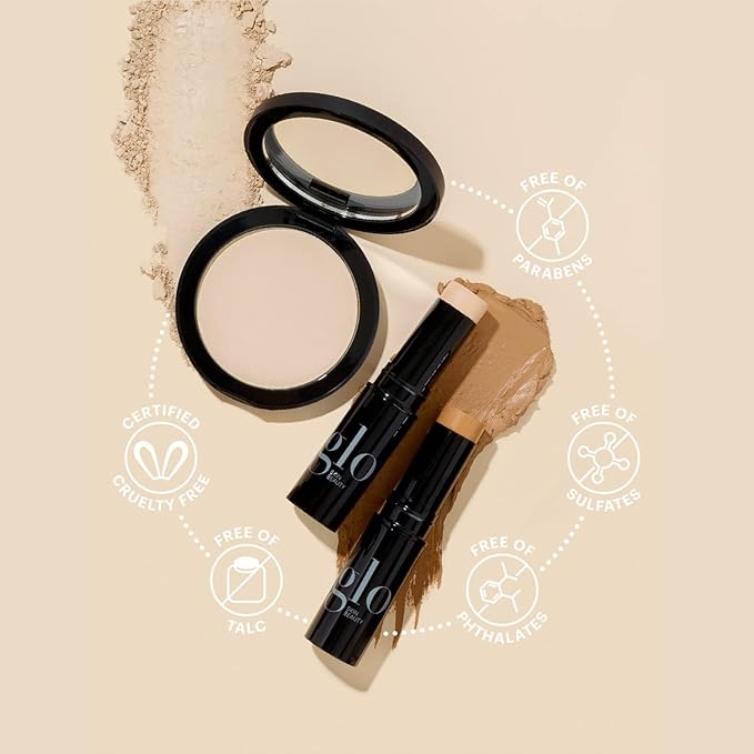 Glo Skin Beauty Pressed Base Powder Foundation Makeup (Tawny Fair) - Flawless Coverage for a Radiant Natural, Second-Skin Finish