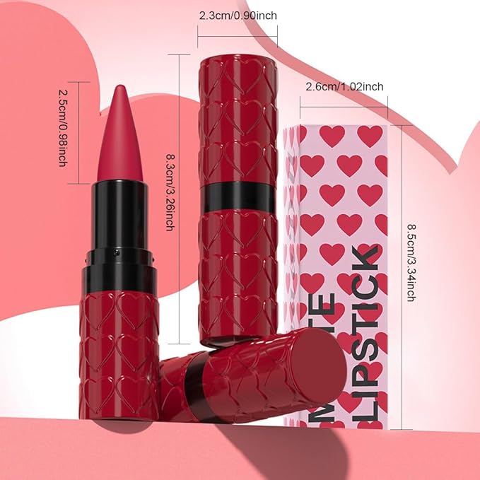 3Pcs Gradient Matte Lipstick Crayon Lip Liner pencil,Crayon Form and Cone Tip 2-in-1 Lip Liner and Lipstick Lip Combo Set Achieve Flawless Contour Gradual Ombre Effect lip Pencil for Old Women