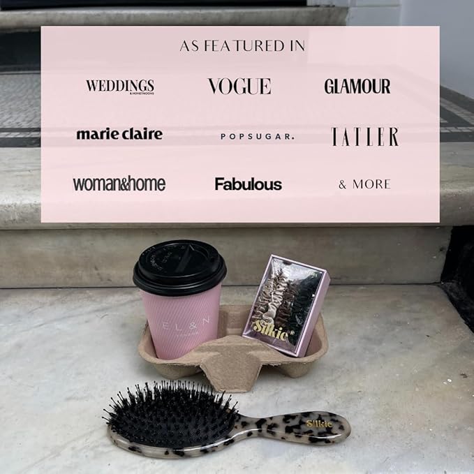 SILKIE x6 Set 100% Pure Mulberry Silk Black Brown Chocolate Pink Nude Neutral Skinny Scrunchies Travel Pouch Everyday Hair Ties Elastics Hair Care Ponytail Holder No Damage (Truffle)