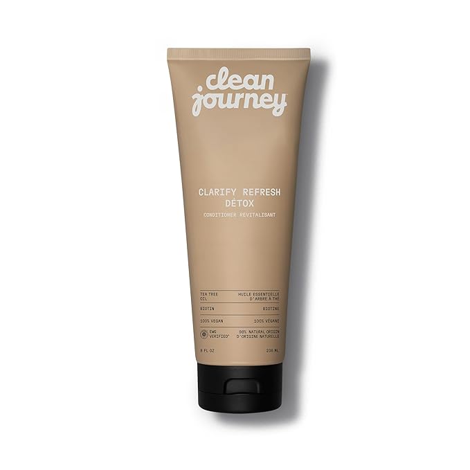 Clarify Refresh Detox Hair Conditioner, EWG Verified, Infused with Tea Tree Oil and Biotin, For Oily Hair + Buildup, Clean Ingredients, Vegan, Fresh Scent, 8 Fl Oz