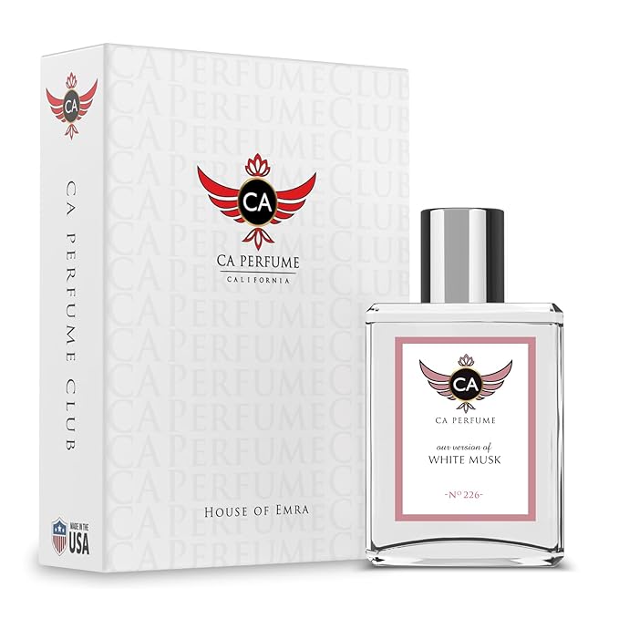 CA Perfume Impression of The Shop White Musk For Women Fragrance Concentrated Long Lasting Eau de Parfum Body Spray Refillable Glass Atomizer Bottle 1.7 Fl Oz/50ml-X1