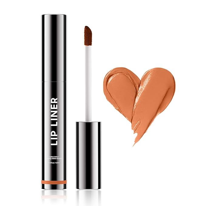 OETUIOW Lip Stain Long Lasting & Waterproof Lip Liner, Non-Stick Cup Highly Pigmented Natural Finish, Lip Gloss for All-Day Color Hold (Cocoa)