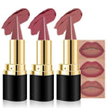 Kaely 3Pcs Gradient Matte Lipstick Lip Liner Pencil Set for Women, 2in1 Flawless Contour Gradual Ombre Effect Lip Pencil Makeup Waterproof, labiales mate 24 horas originales, 05+10+11