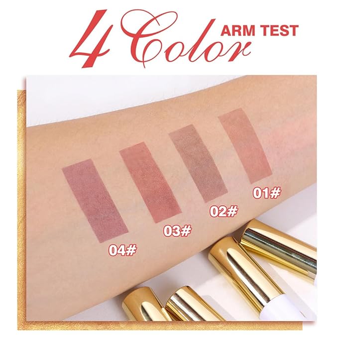 2Pcs 2025 New Gold Liquid Matte Lip Liner Stain Peel Off with Tweezer, Long Lasting, Waterproof Matte Lipstick Lip Gloss Tattoo for Women, Smudge-proof Non-Stick Cup Lip Tint Makeup 01#+02#