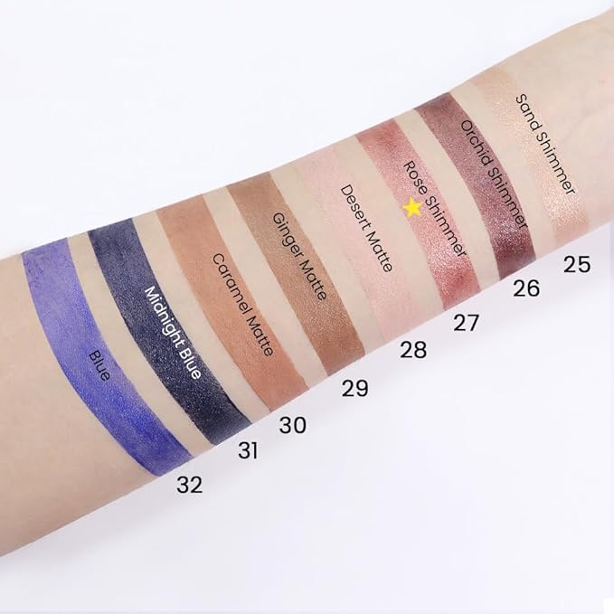 evpct 2Pcs Cream Eyeshadow Sticks Set for Eyes Waterproof, Rose Shimmer Matte Eye shadow Stick Pencil Pen Bulk sombras en crema para ojos 27+27