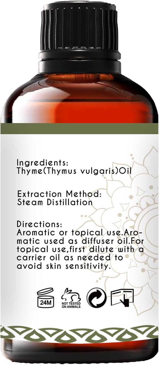 Thyme Essential Oil for Diffuser, Skin, Hair - 1 Oz