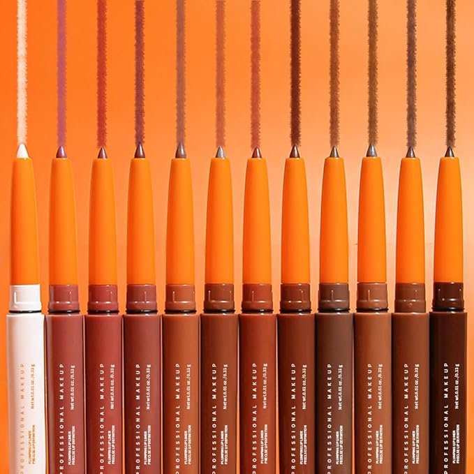 Matte Lip Liner Pencil for Shaping Lips, Retractable Creamy Brown Crayon LipLiner Pencil, Long Lasting Waterproof Lipstick Lip Liner Makeup, Vegan Beauty 07#