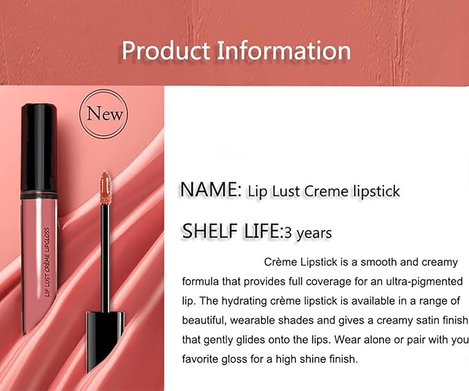12 Colors Lips Staining Lip Oil, 2025 Upgrade Cream Texture Lipstick Long-Lasting Moisturizing Lip Oil, Waterproof Lipstick Creamy Lip Gloss Non-stick to Cup (#04, One Size)