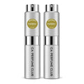CA Perfume Impression of Platinself for Men Woody Floral Musk Scent Long Lasting Cologne for Men Eau De Parfum Travel Size Refillable Atomizer Spray 0.27 Fl Oz 8ml Pack of 2