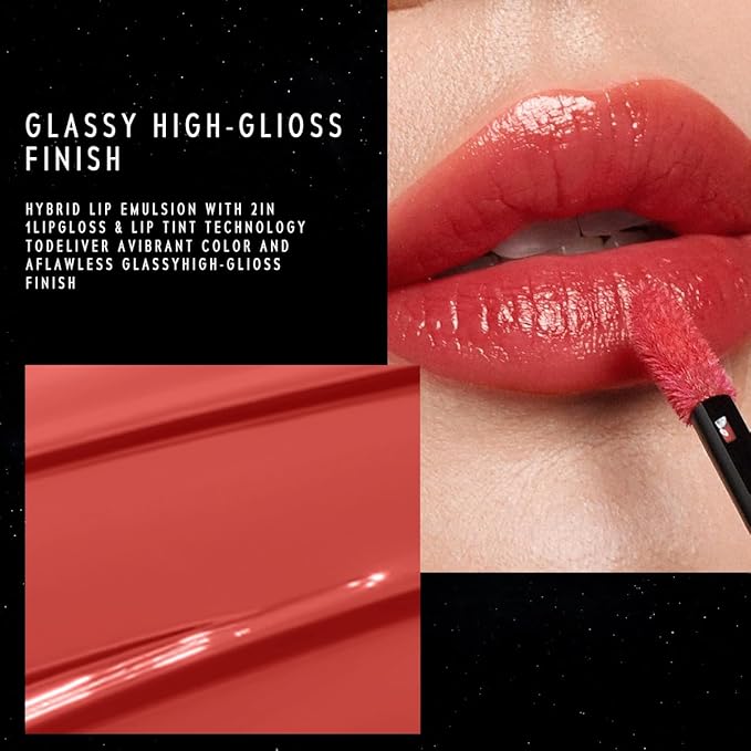 STELLAR DUST LIP STAIN-Long Lasting, Waterproof and Transferproof Lip Tint, Glossy Finish Lip Gloss, Lightweight Lipstick, High Coverage, Stocking Stuffers For Teen Girls (14 ENTROPIA)