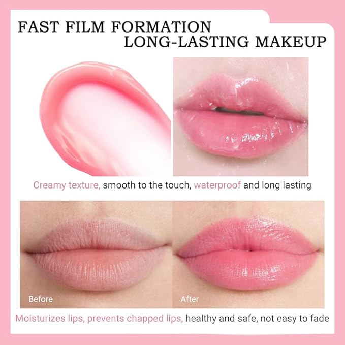 BINGBRUSH Peach Color Changing Lipstick,Moisturizer Long Lasting Lip Care Lip Balm Magic Lip Gloss Lip Tint Stain Gloss Set for Women (1pc Peach)