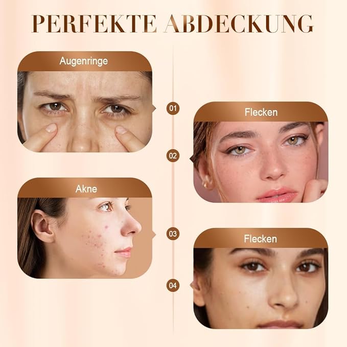 Color Changing Foundation for Mature Skin, Hydrating and Lightweight Liquid Foundations, Tone Suitable for All Skin Types (1 pcs)