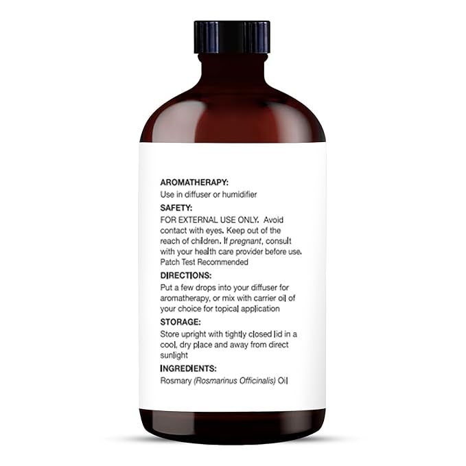 Majestic Pure Rosemary Essential Oil with Glass Dropper - Huge 4 Fl Oz - 100% Pure and Natural Rosemary Oil - Premium Grade Essential Oils for Diffuser, Aromatherapy, Soap and Candle Making