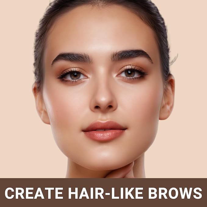 iMethod eyebrow pen - Microblading eyebrow pen, eyebrow pencil with a Micro 4-Fork Tip for Natural Hair-Like Brows, Long-Lasting Eye Brow Pencils for Women, Waterproof, Light Brown