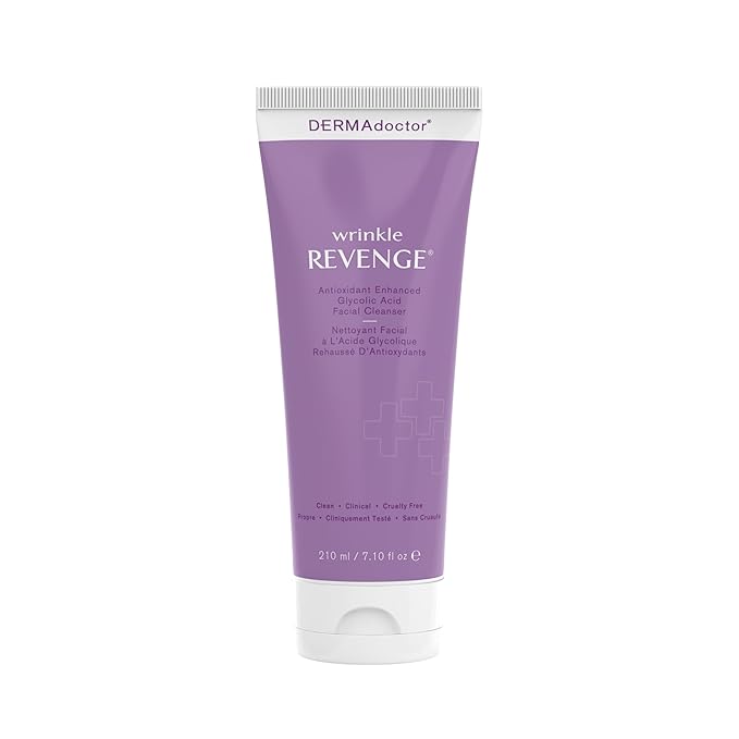 DERMAdoctor Glycolic Acid Exfoliating Face Wash - Anti-Aging, Antioxidant Enhanced Glycolic Acid Toner Facial Exfoliator to Address Fine Lines, Wrinkles, Dullness, Uneven Skin Tone, and Enlarged Pores