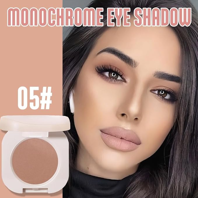 Pressed Single Matte Eyeshadow Palette Makeup, Brown eyeshadow For Women, Pigmented Waterproof Sombras Para Ojos, Single Pressed Powder Vegan, Talc, Paraben & Cruelty Free(05)