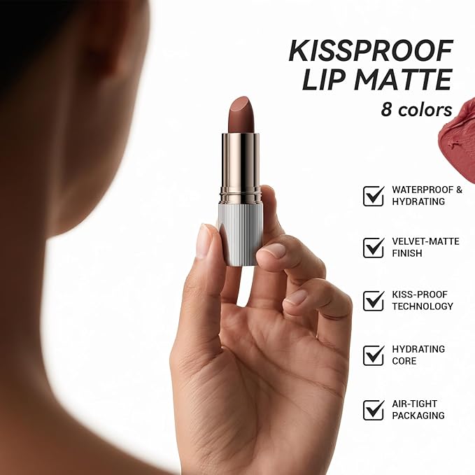 MAANGE Lipstick, Matte Lipstick Long Lasting Transfer-Proof Waterproof & Hydrating Lip Makeup, Full Coverage for a Nourishing Pout,1 Count-P101