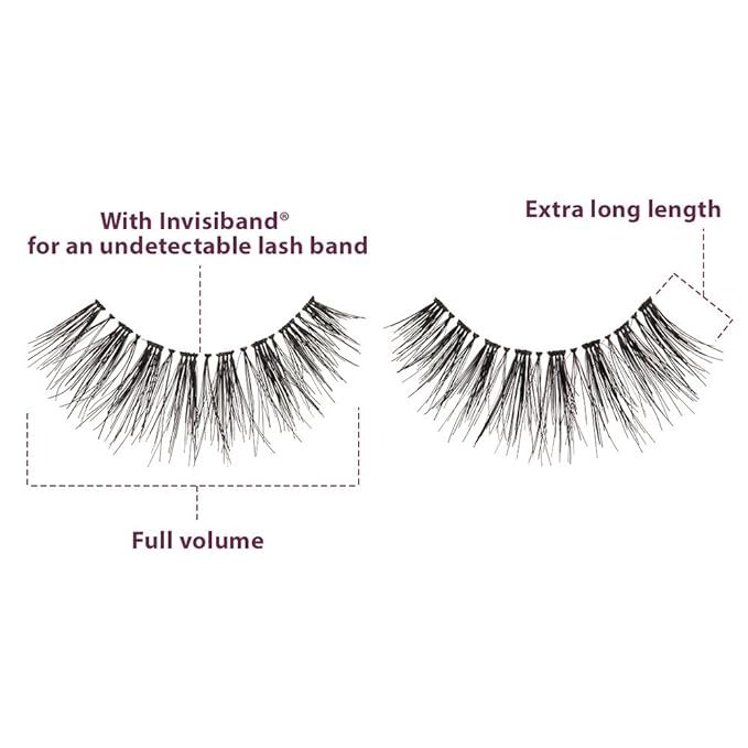 Ardell False Eyelashes Double Up 113 - Reusable Dramatic Volume Lashes, Eye Makeup Beauty Enhancement, 4 Pack