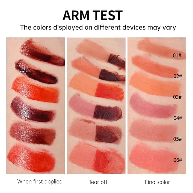 Matte Lip Stain Peel Off Lip Gloss& Lip Liner 2-in-1: One end defines lips with precision liner, the other peels off to reveal long-lasting, waterproof, smudge-proof, transfer-proof matte color.2#