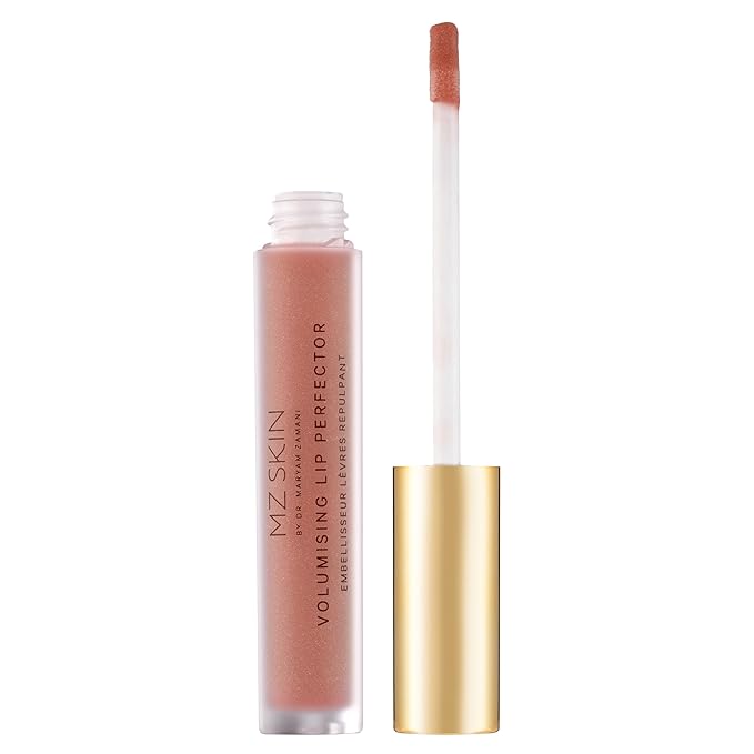 MZ SKIN Volumising Lip Perfector Shade 2 | Peptide Plumping Lip Gloss with Hyaluronic Acid & Mint | Hydrates, Smooths & Enhances Lip Volume