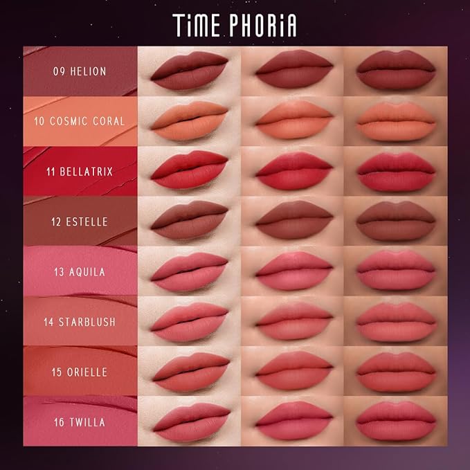 NEBULA VELVET LIP CREAM-Long Lasting Lip Stain, Waterproof and Transferproof Lip Tint, Matte Finish, Smooth Out Lip Lines, Lightweight & High Coverage, Stocking Stuffers (07 MILKY WAY)