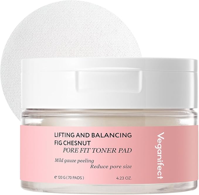 Pore Refining Toner Pad for All Skin Types, Sebum Control, Tighten Pores, Korean Skin Care, Vegan (70 Pads)