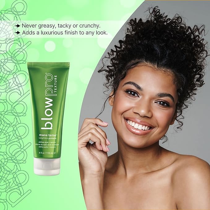 blowpro Weightless Soft Pomade, 4oz - Define, Manage, Maintain Style for Both Long and Short Hair - Infused with Protein, Silk & Soy - All Hair Types including Colored Hair