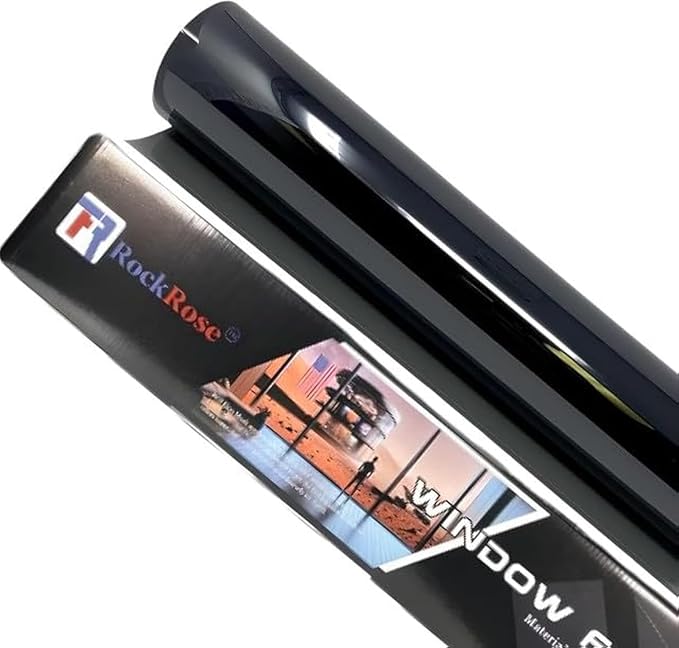 RockRose 35% Premium Carbon Car Window Tint Film 20 in x 10FT 2PLY Charcoal Privacy Film UV, Heat Blocking Tint for Car or Home Adhesive Film Easy Shrink, Plotter Friendly Pro Grade