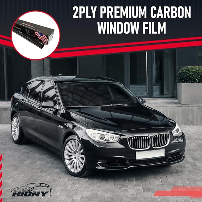 United Window Tint 40" in x 100'Ft 2Ply Nano Carbon Film with 3% VLT - Privacy Window Tint for Cars, Home -Blocks UV/IR Rays, Reduce Heat & Glare - Adhesive Film with Lifetime Color Stability