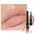 1Pcs 2 in 1 Bright Pure Nude Pink Lip Liner and Liquid Lipstick Stain Makeup Set for women, Nude Long Lasting Smudge Proof Lip Tint Matte Finish Lip Gloss for All-Day Color Hold Easy to Use 56#